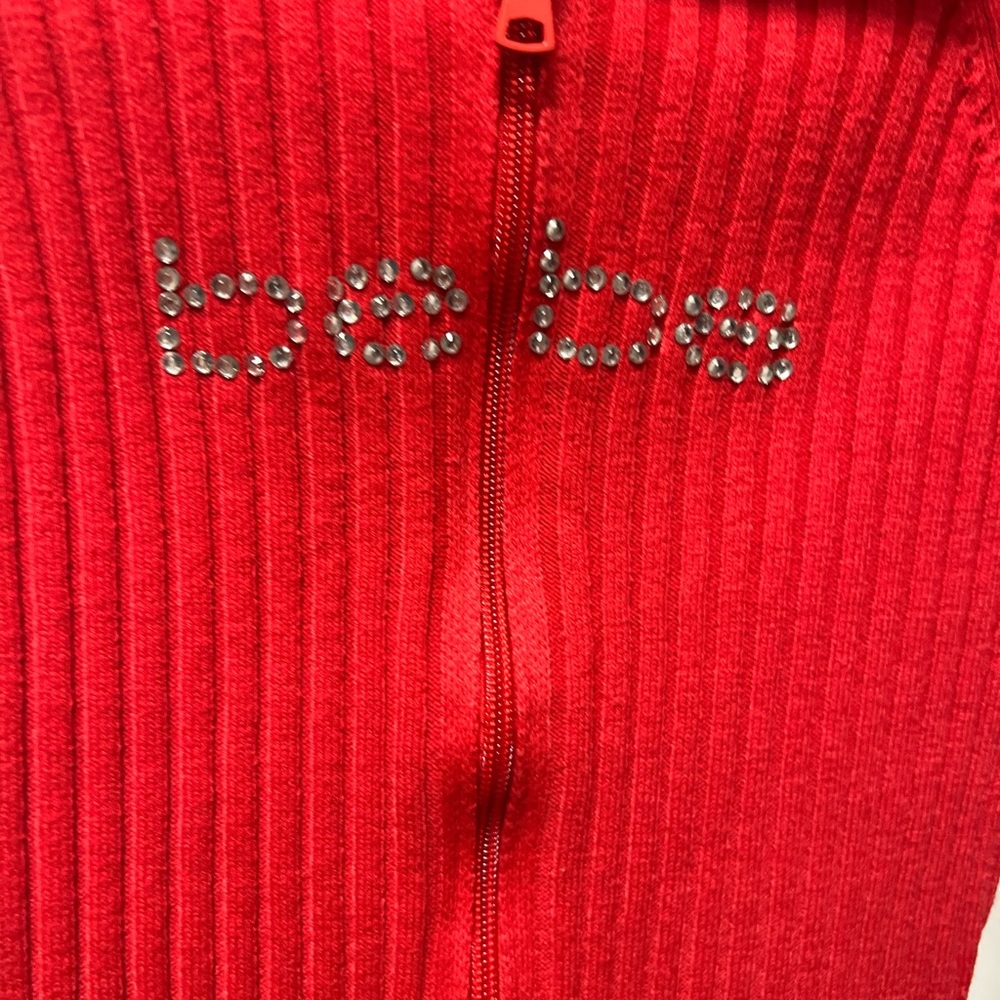 Bebe Women's Red Ribbed Sweater - Picture 3 of 3